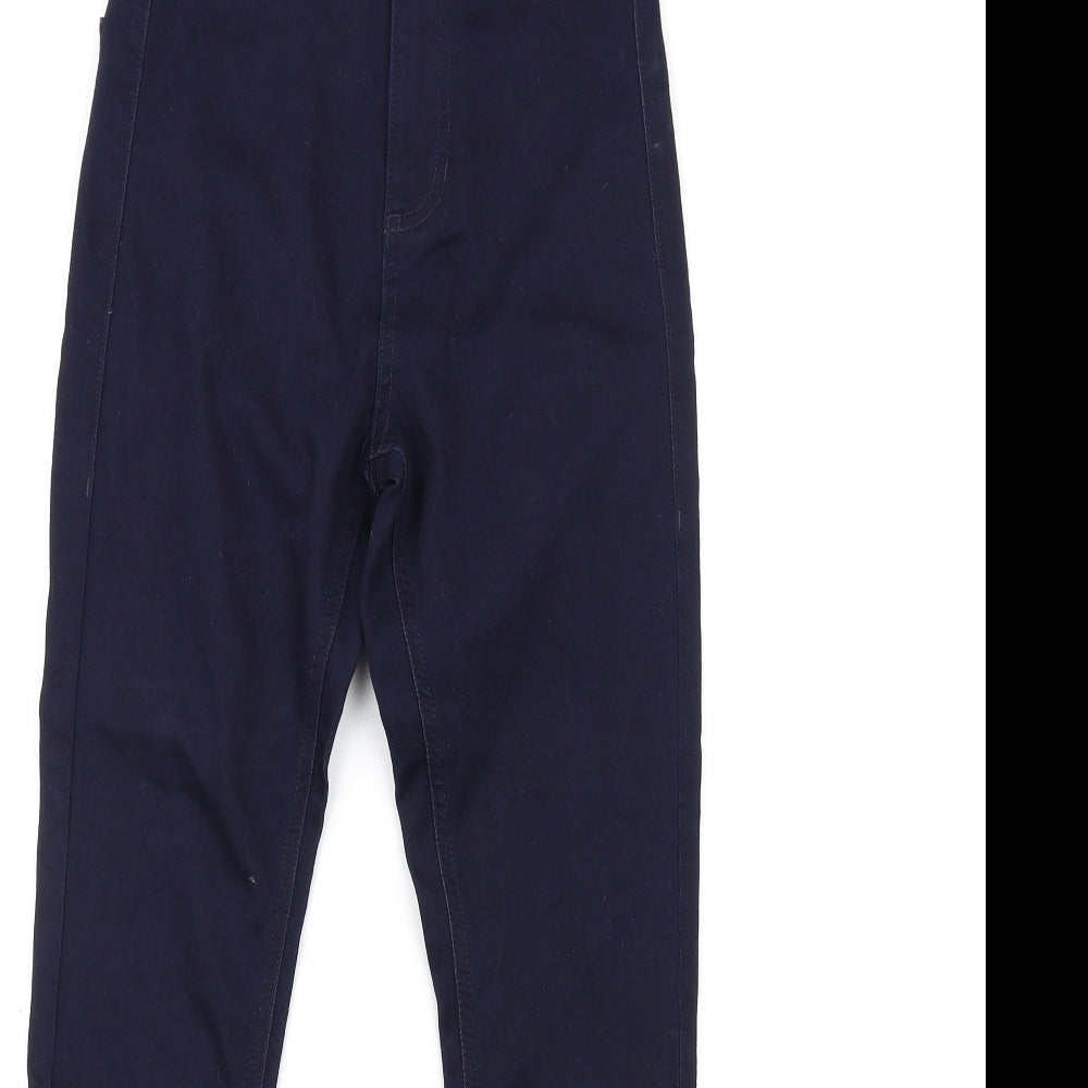 Marks and Spencer Womens Blue Cotton Skinny Jeans Size 6 L30 in Regular Zip