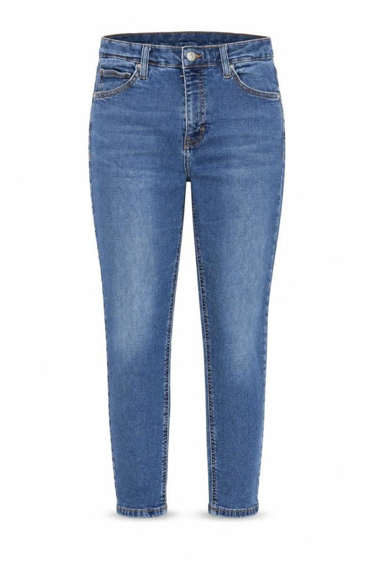 Topshop Womens Blue Cotton Cropped Jeans Size 28 in L24 in Regular Zip - Pockets