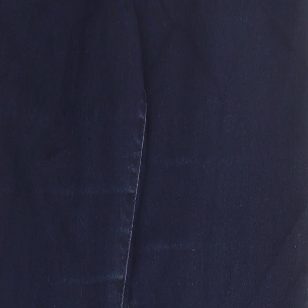 Marks and Spencer Womens Blue Cotton Jegging Jeans Size 8 L29 in Regular Zip - Pockets