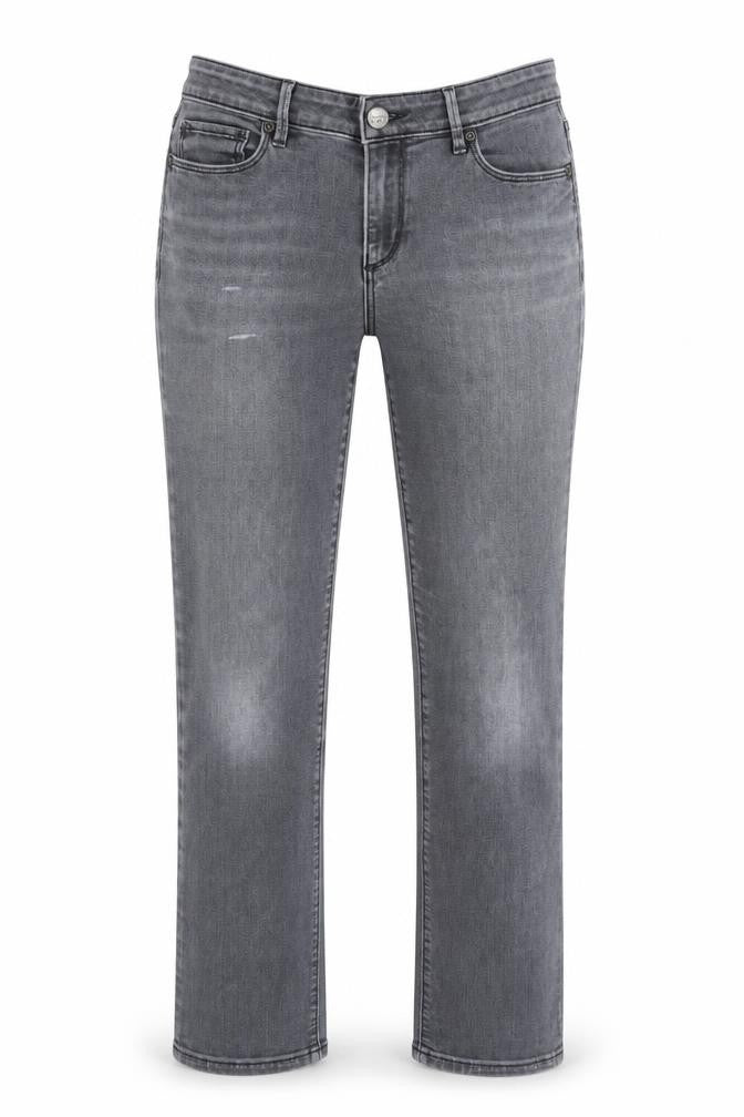 LOFT Womens Grey Cotton Straight Jeans Size 30 in L29 in Regular Zip - Pockets