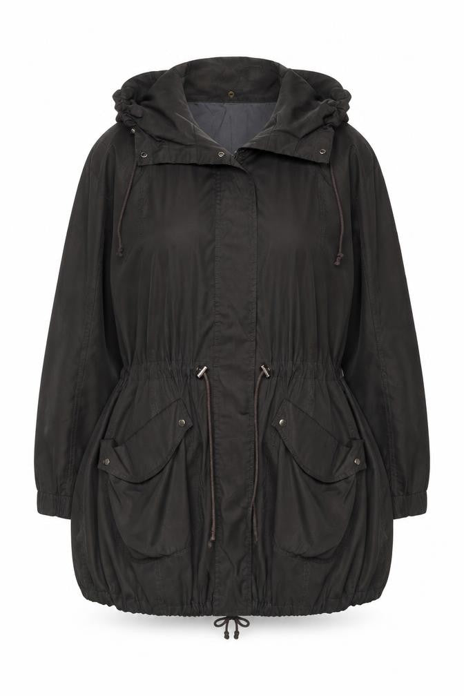Limited Collection Womens Brown Rain Coat Coat Size 14 Zip