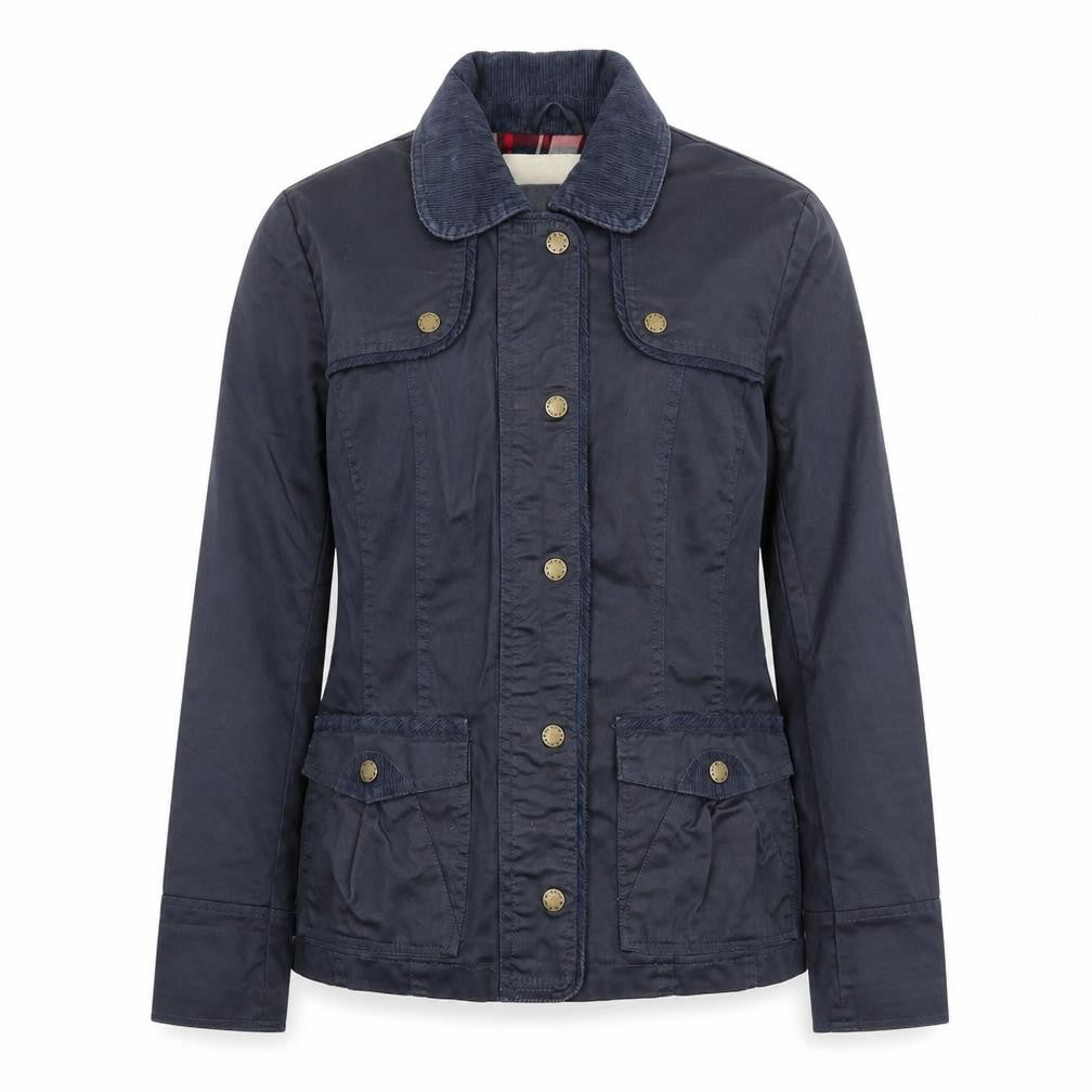 Coated London Womens Blue Jacket Size 10 Snap