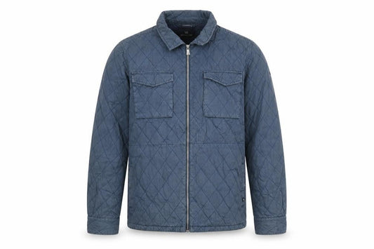 Scotch & Soda Mens Blue Quilted Coat Size L Zip