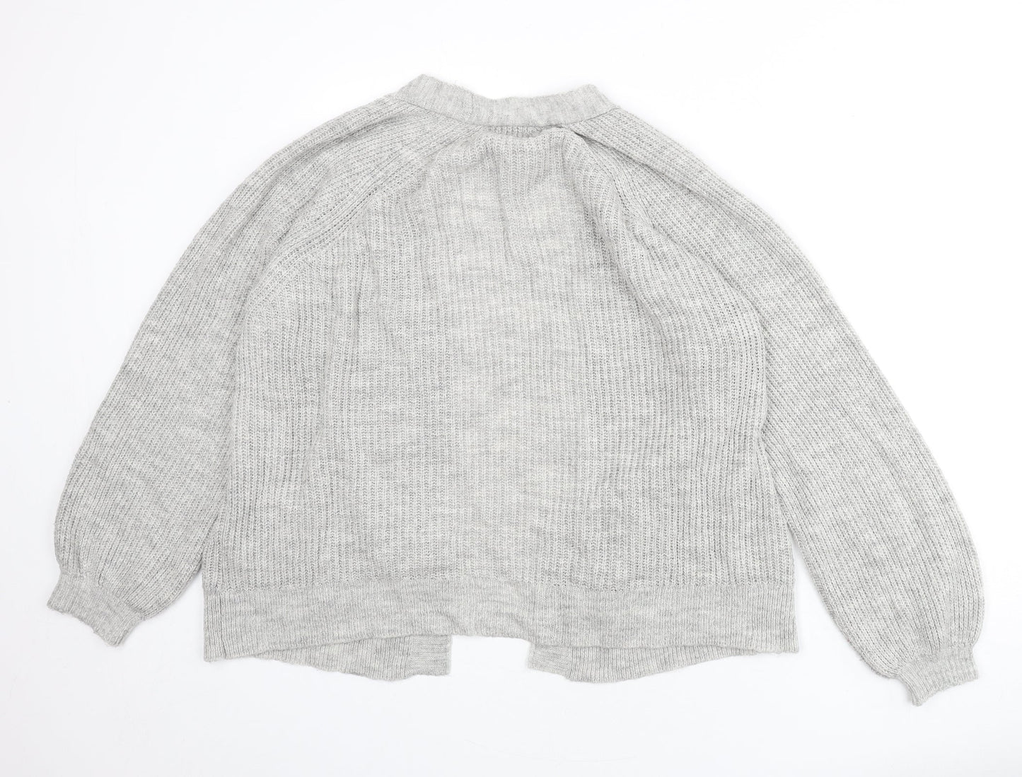 ASOS Womens Green V-Neck Acrylic Cardigan Jumper Size 10