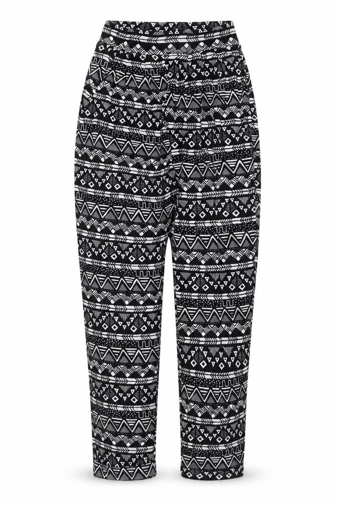 ASOS Womens Multicoloured Geometric Viscose Trousers Size 6 L23 in Regular