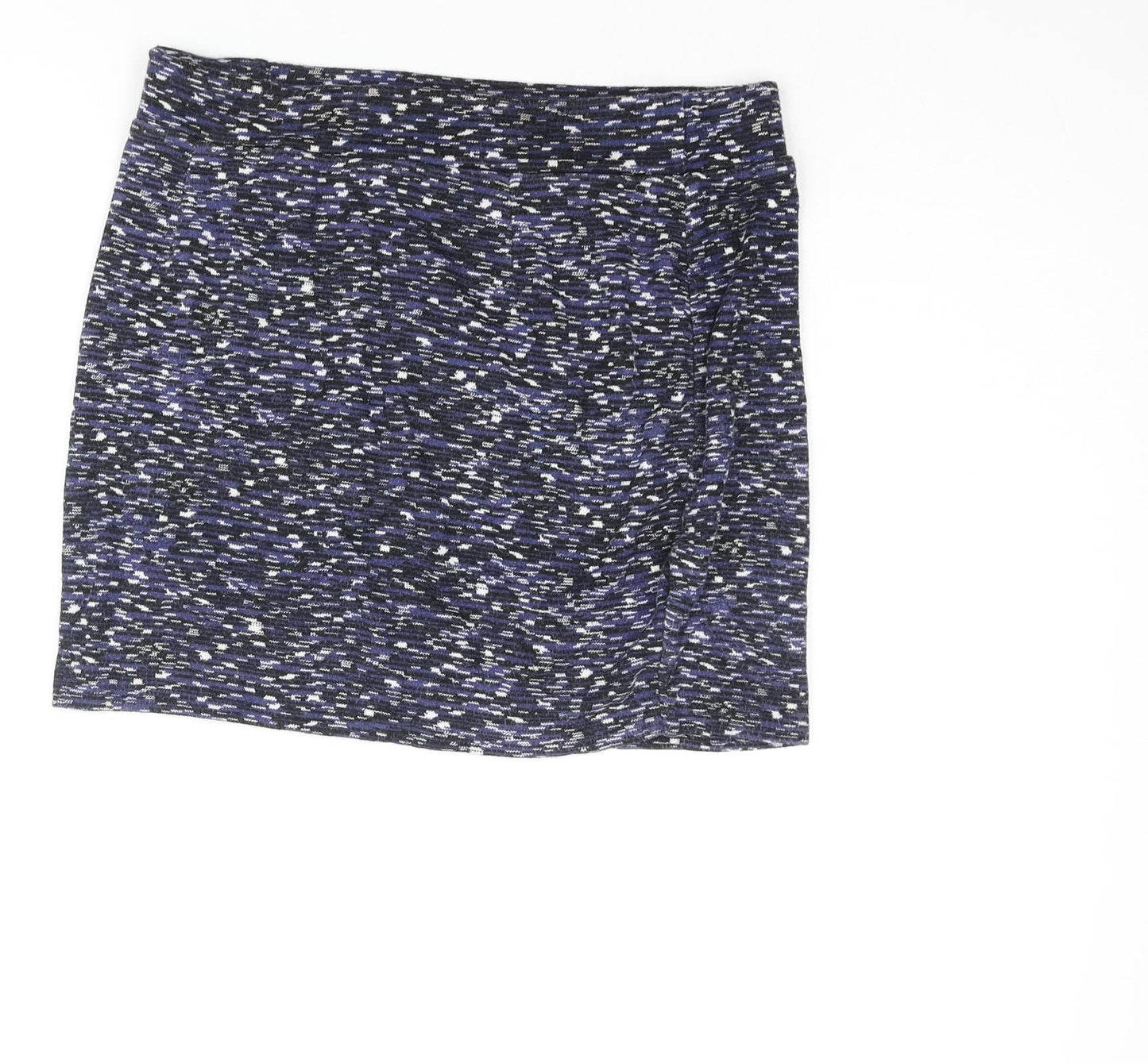 Sparkle & Fade Womens Blue Geometric Viscose Mini Skirt Size L