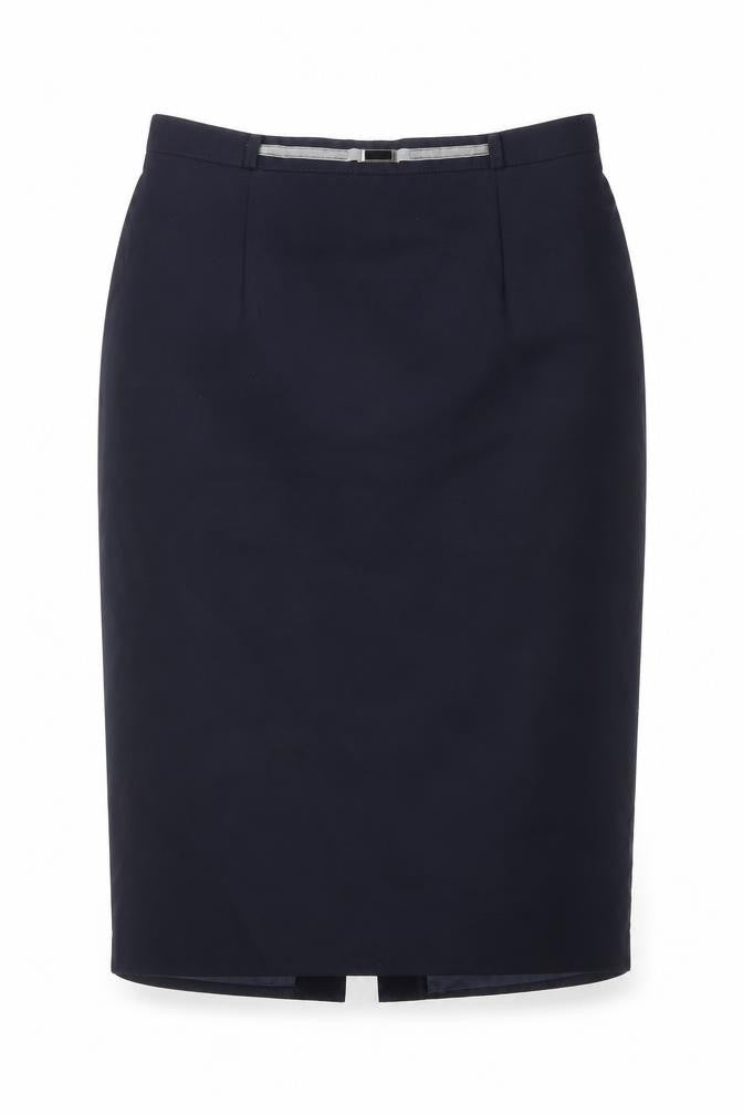 Bonmarché Womens Blue Polyester Straight & Pencil Skirt Size 14 - Belt Detail