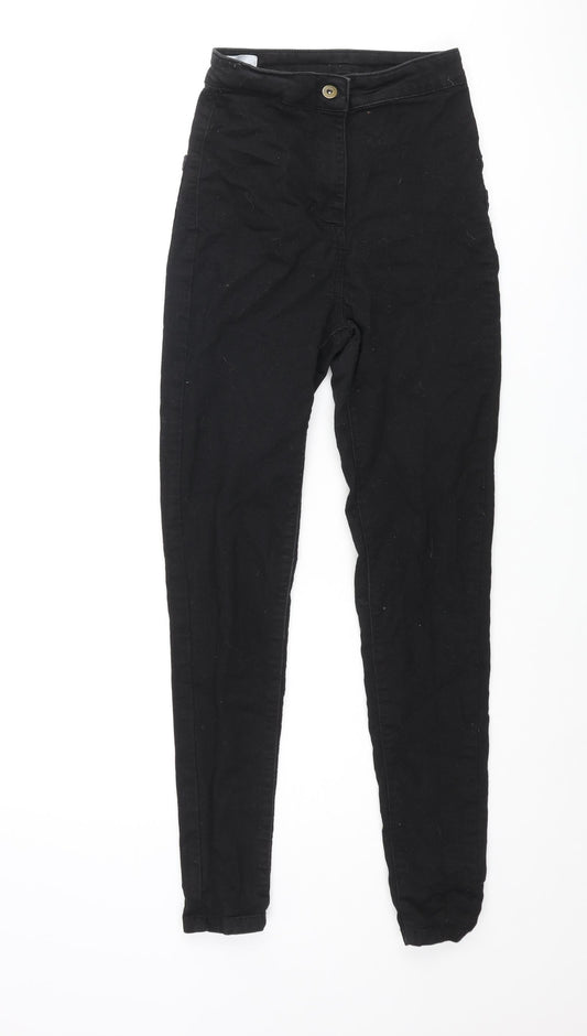 COLLUSION Womens Black Cotton Skinny Jeans Size 26 in L32 in Regular Zip