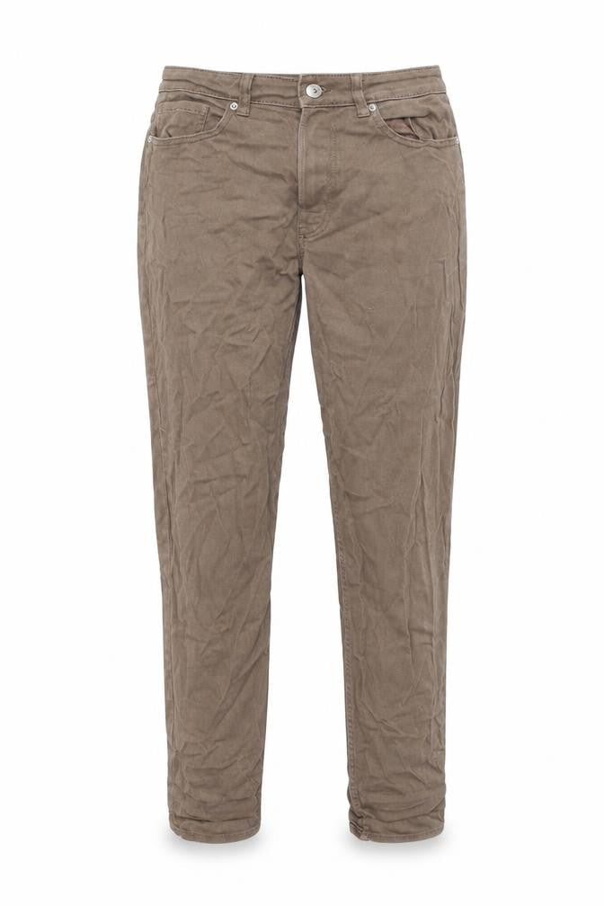 Divided by H&M Womens Brown Cotton Tapered Jeans Size 12 L28 in Regular Zip