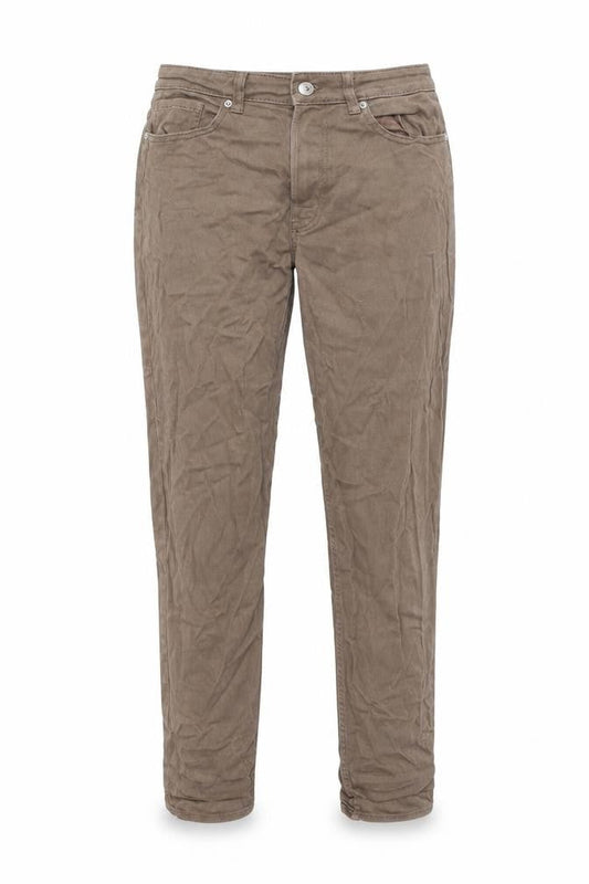 Divided by H&M Womens Brown Cotton Tapered Jeans Size 12 L28 in Regular Zip