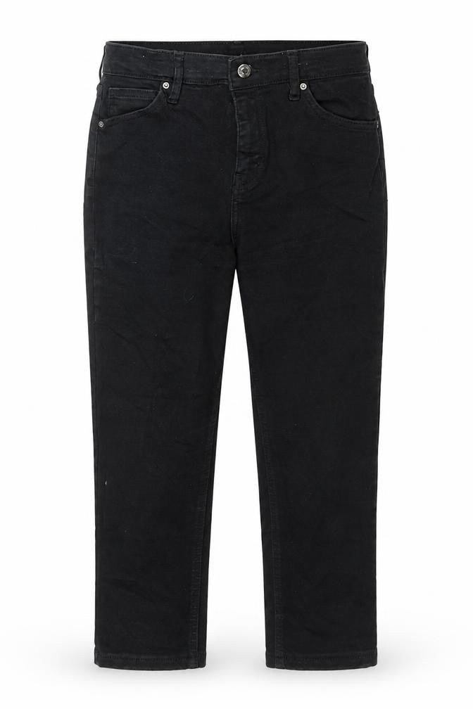 Topshop Womens Black Cotton Capri Jeans Size 30 in L21 in Regular Zip