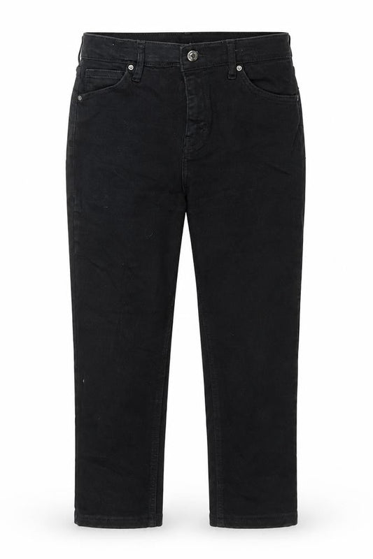 Topshop Womens Black Cotton Capri Jeans Size 30 in L21 in Regular Zip