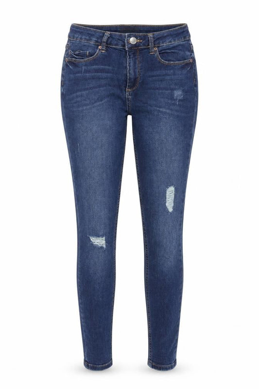 Dorothy Perkins Womens Blue Cotton Skinny Jeans Size 10 L28 in Regular Zip