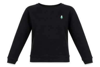 Black Forest Apparel Womens Black Cotton Pullover Sweatshirt Size XS Pullover - Christmas Tree