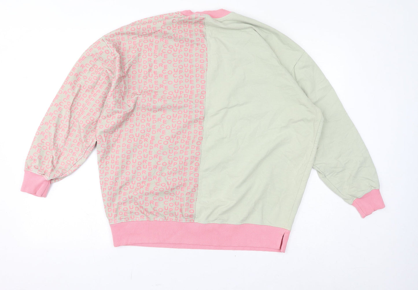 Wilderones Womens Ivory Geometric Cotton Pullover Sweatshirt Size 14 Pullover - Older & Wilder