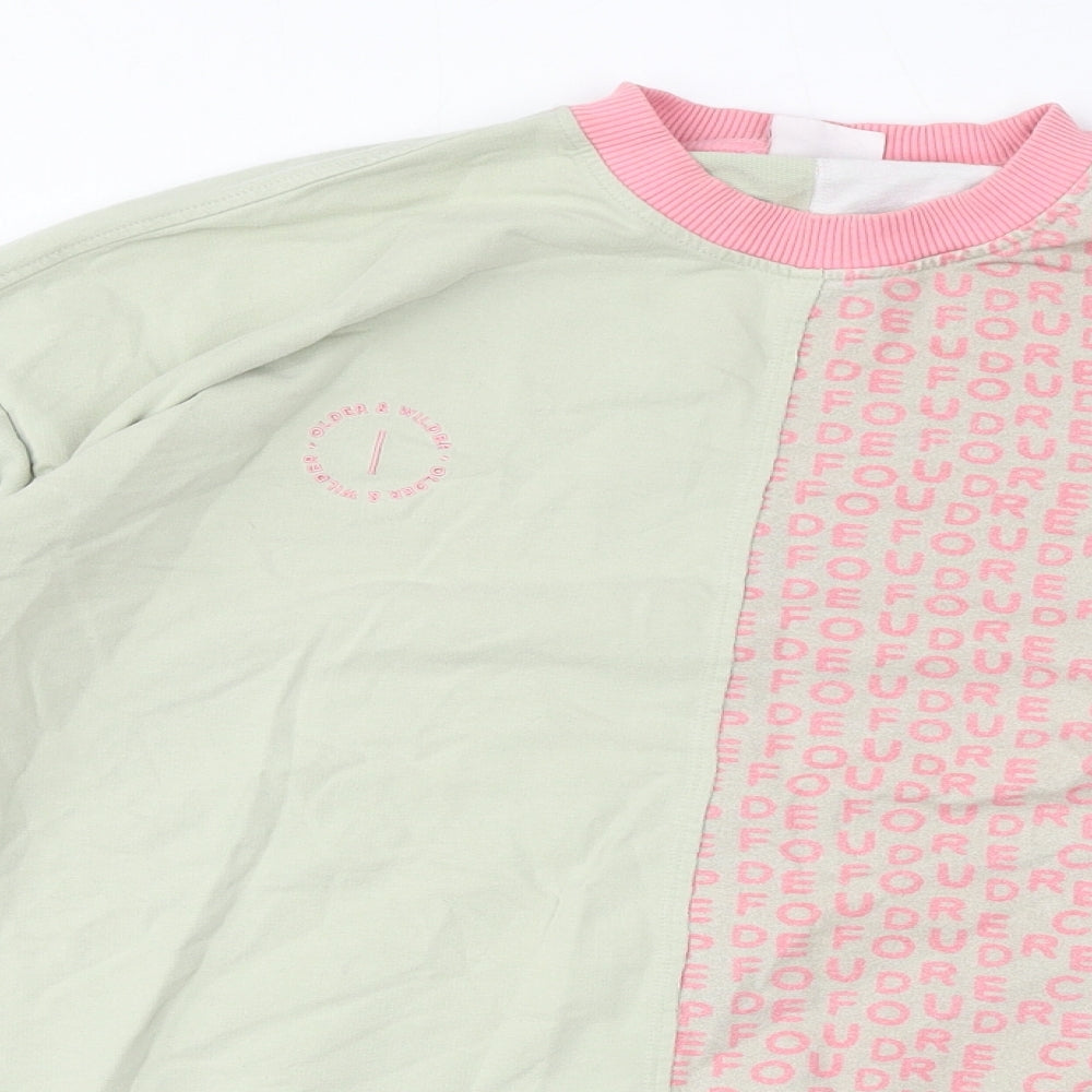 Wilderones Womens Ivory Geometric Cotton Pullover Sweatshirt Size 14 Pullover - Older & Wilder