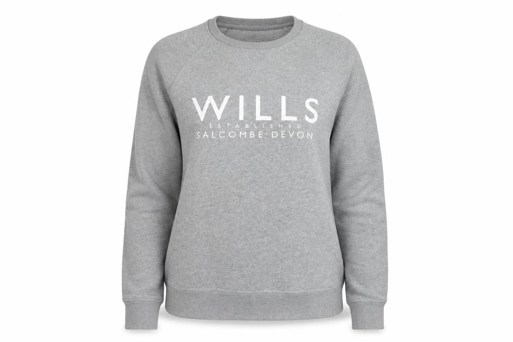 Jack Wills Womens Grey Cotton Pullover Sweatshirt Size XS Pullover - Logo, Salcombe Devon