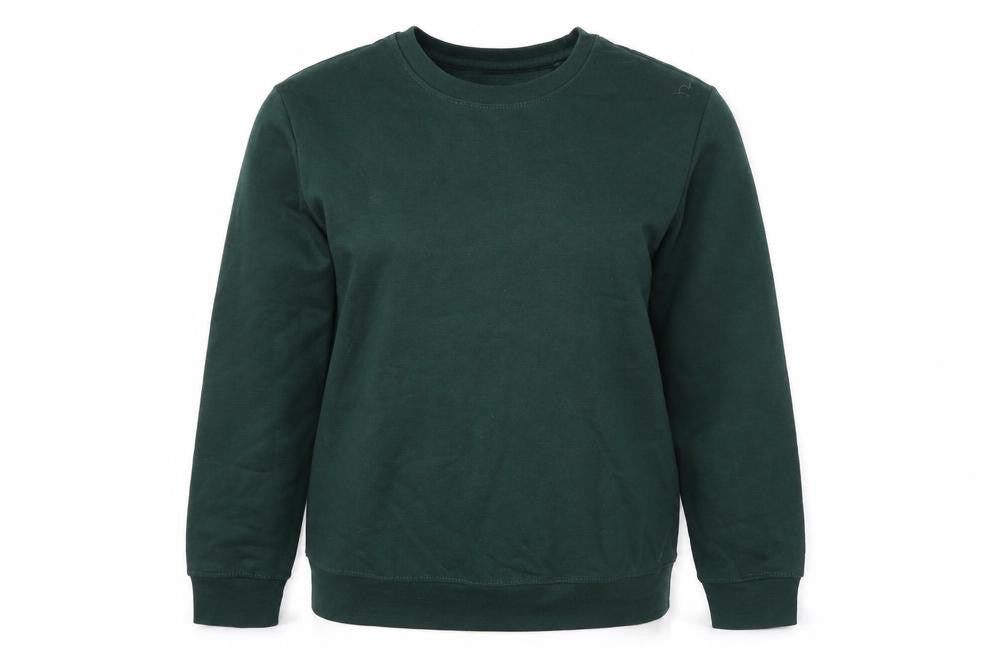 Bershka Womens Green Cotton Pullover Sweatshirt Size S Pullover