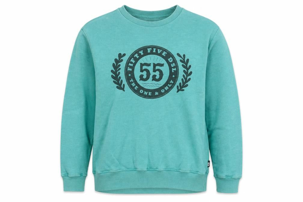 55DSL Womens Green Cotton Pullover Sweatshirt Size L Pullover - 55, The One & Only
