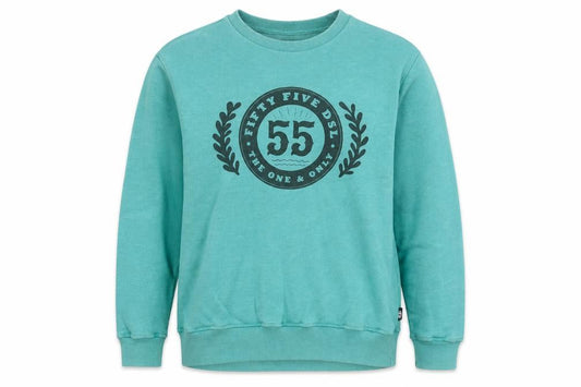 55DSL Womens Green Cotton Pullover Sweatshirt Size L Pullover - 55, The One & Only