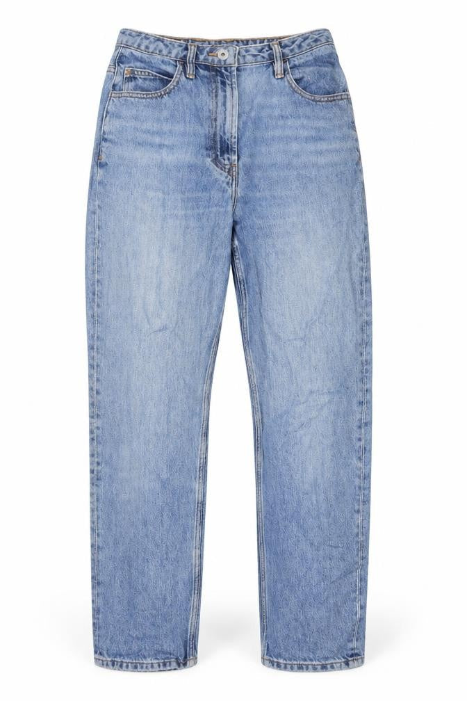 Collusion Womens Blue Cotton Mom Jeans Size 28 in L32 in Regular Zip