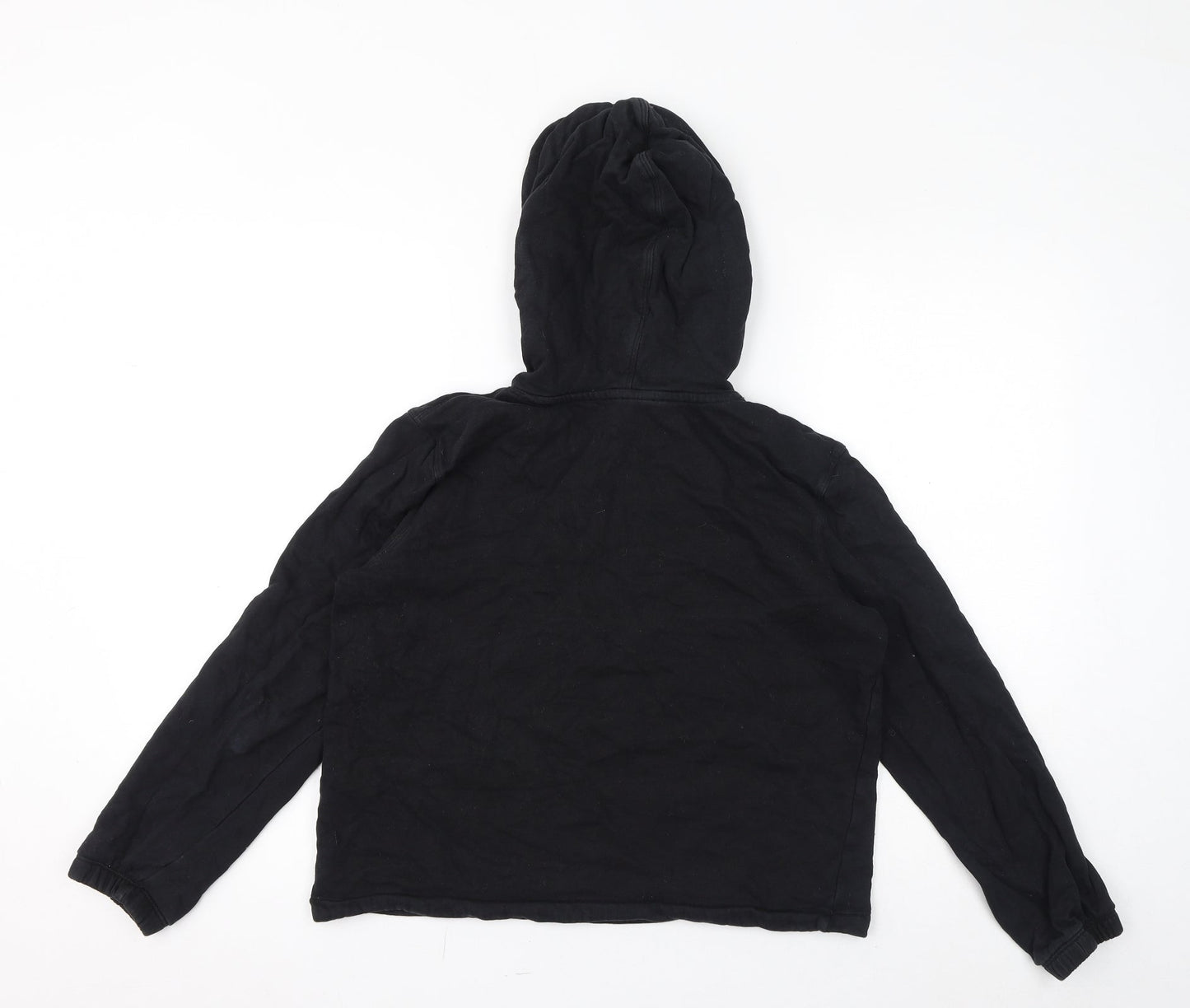 Aware Womens Black Cotton Pullover Hoodie Size S Pullover - Be More Aware Embroidered