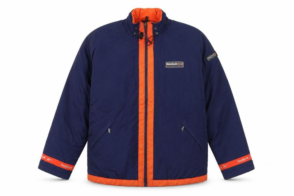 Reebok Womens Blue Jacket Size L Zip - Fleece Lined