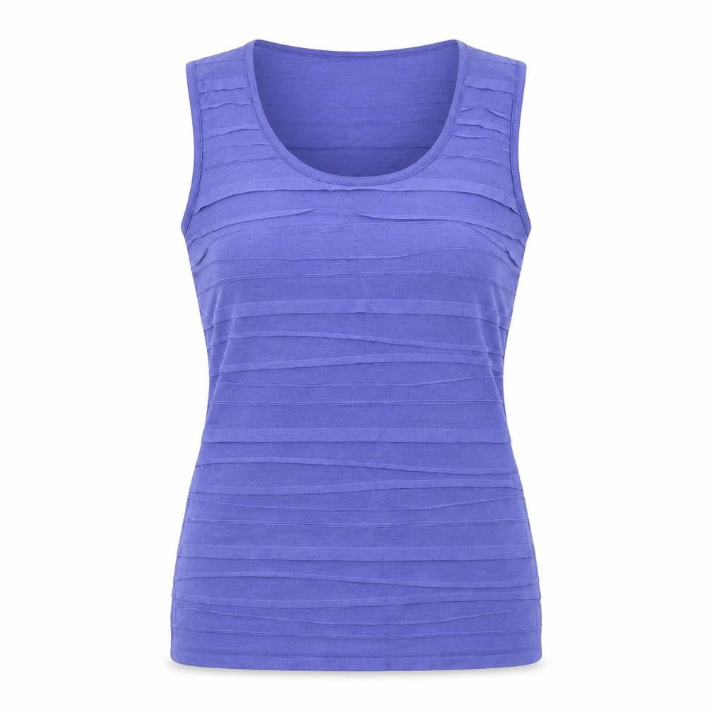 Wallis Womens Purple Polyester Basic Tank Size 12 Round Neck