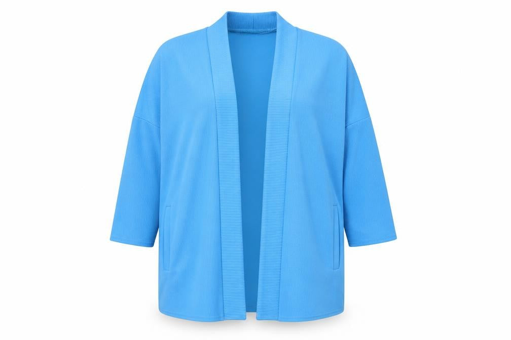 River Island Womens Blue V-Neck Polyester Cape Jumper Size 12