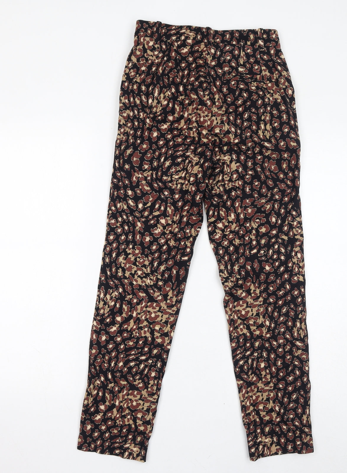 Marks and Spencer Womens Brown Animal Print Cotton Skinny Jeans Size 6 L27 in Regular Zip