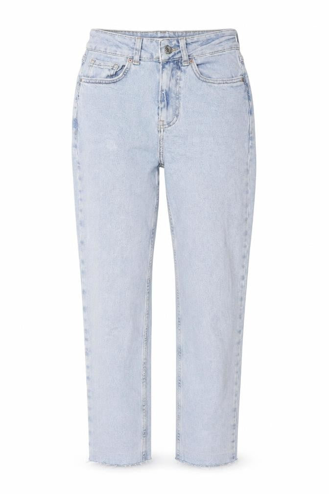Denim & Co. Womens Blue Cotton Straight Jeans Size 4 L26 in Regular Zip