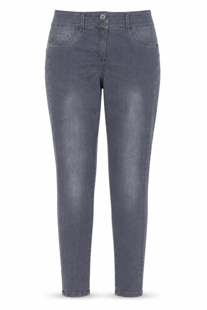 Next Womens Grey Cotton Skinny Jeans Size 25 in L31 in Regular Zip