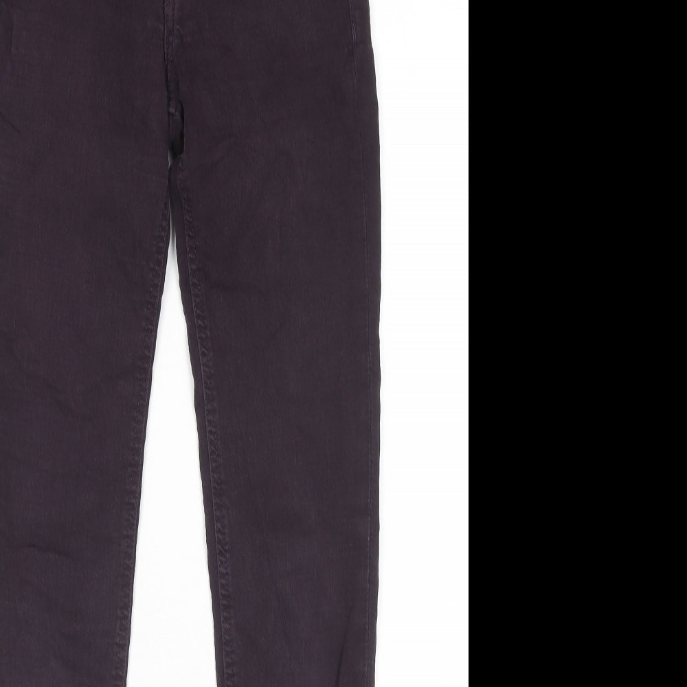 H&M Womens Purple Cotton Skinny Jeans Size 26 L30 in Regular Zip
