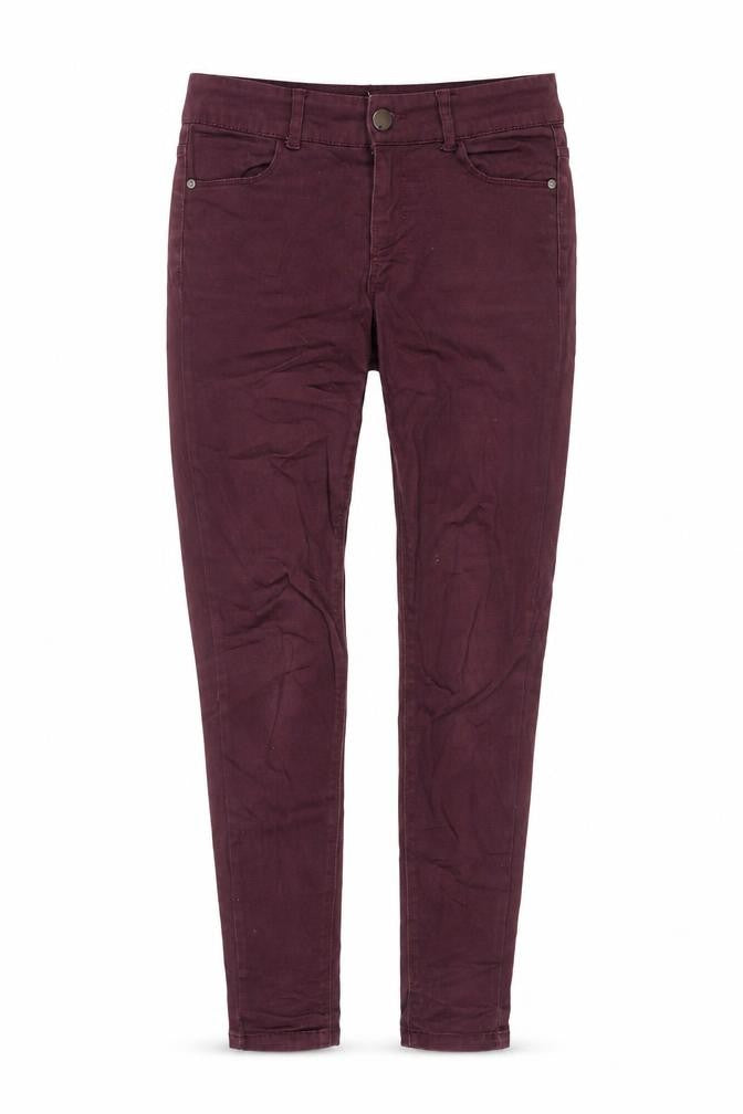Love Label Womens Red Cotton Skinny Jeans Size 8 L28 in Regular Zip