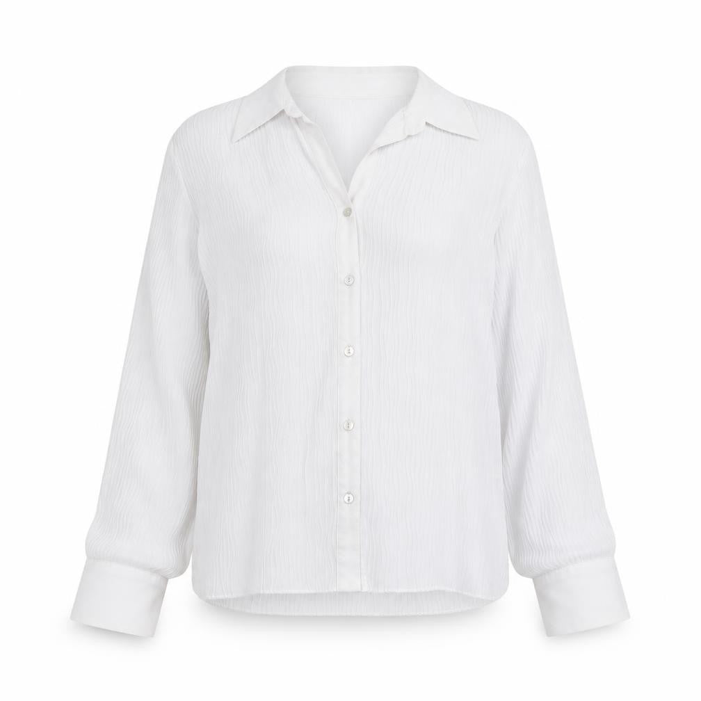 Wallis Womens White Polyester Basic Button-Up Size 16 Collared