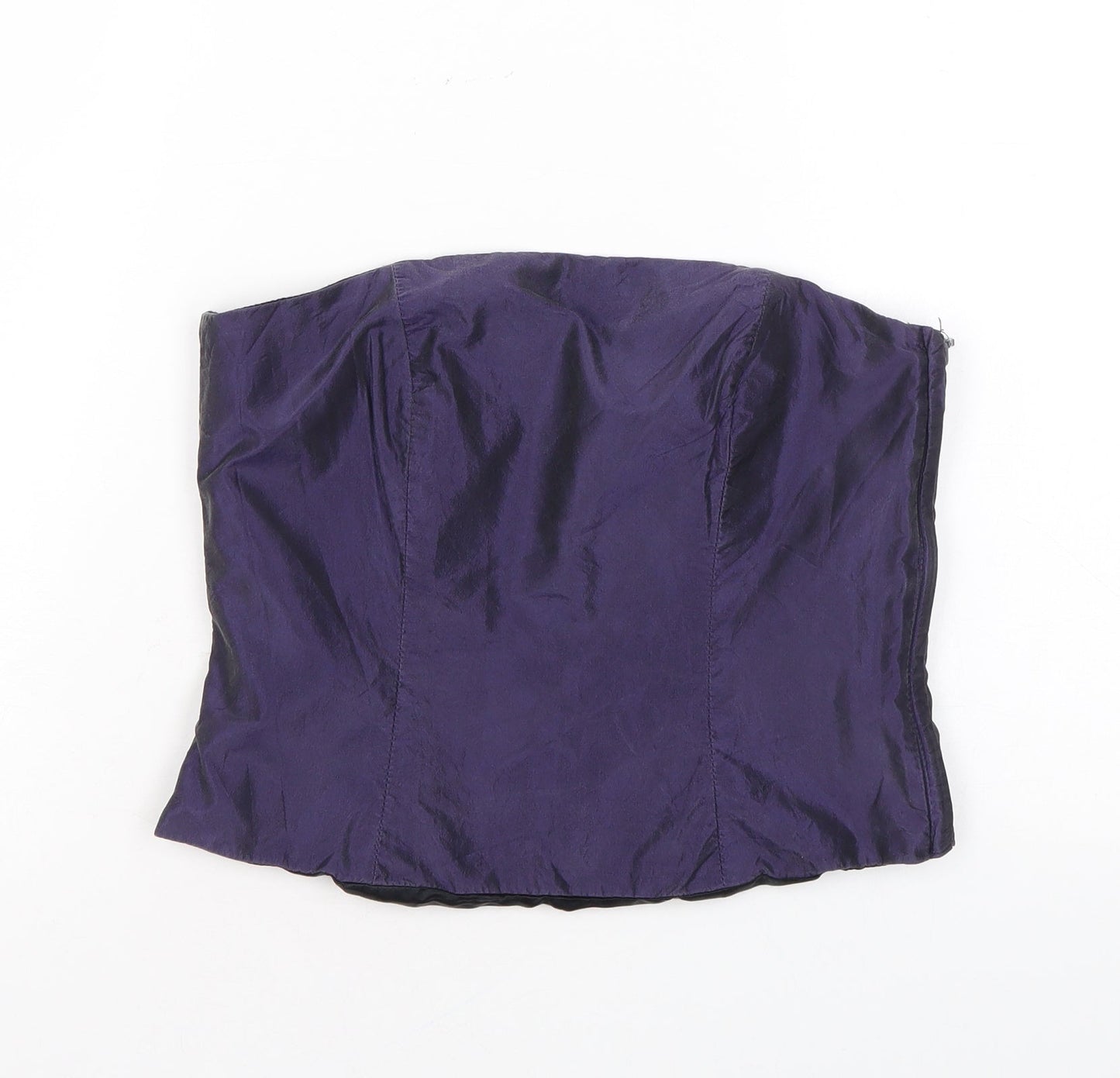 Monsoon Womens Purple Silk Basic Blouse Size 10 Off the Shoulder