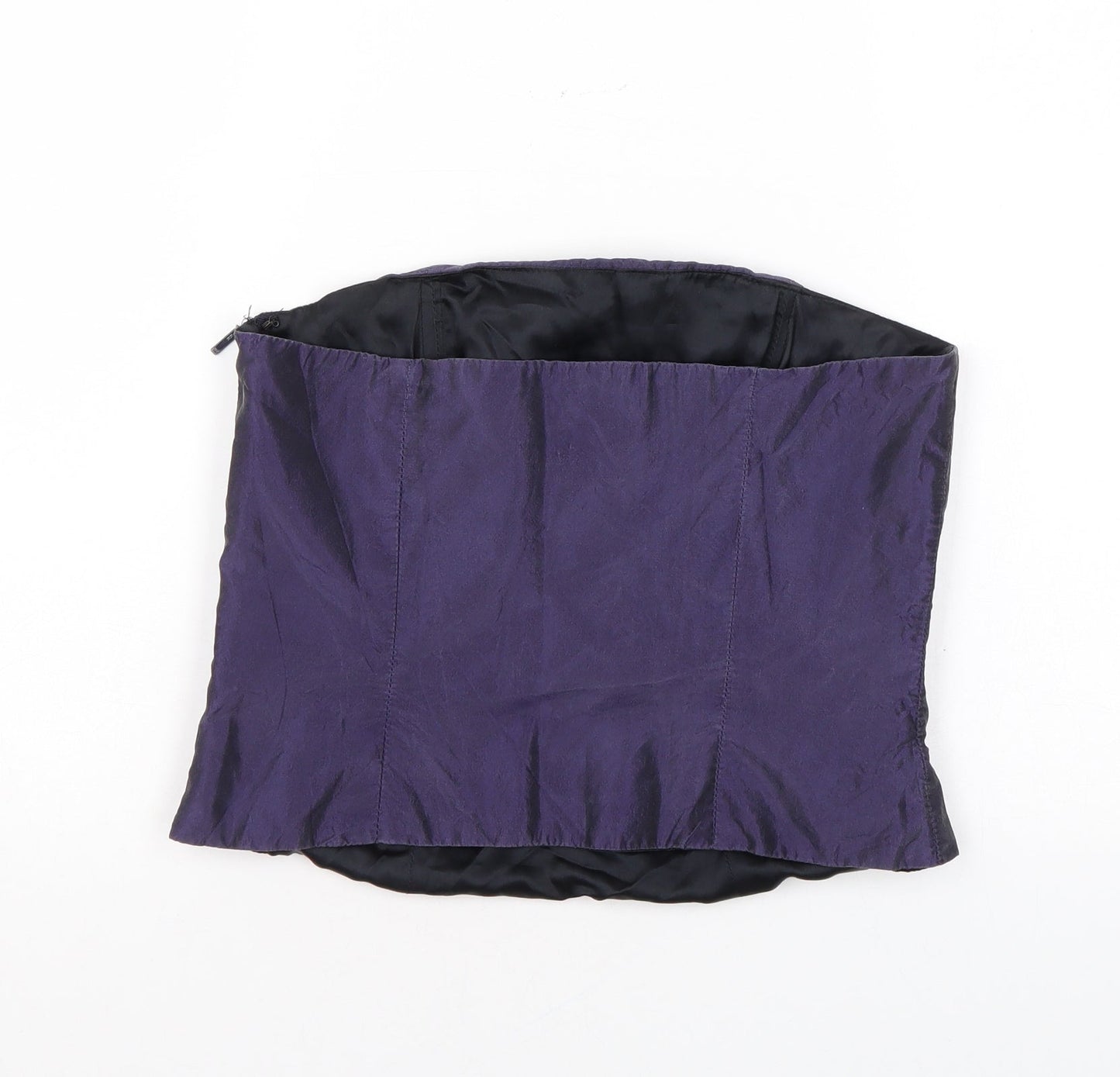Monsoon Womens Purple Silk Basic Blouse Size 10 Off the Shoulder