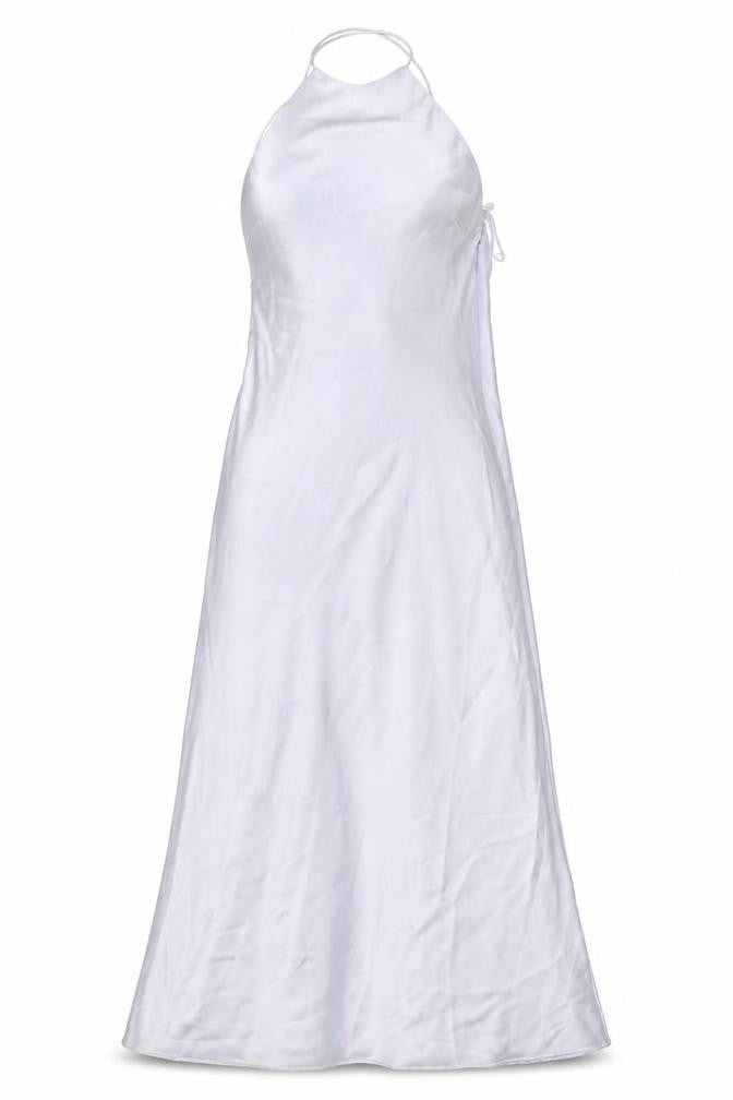 Zara Womens Silver Polyester Maxi Size L Halter Zip