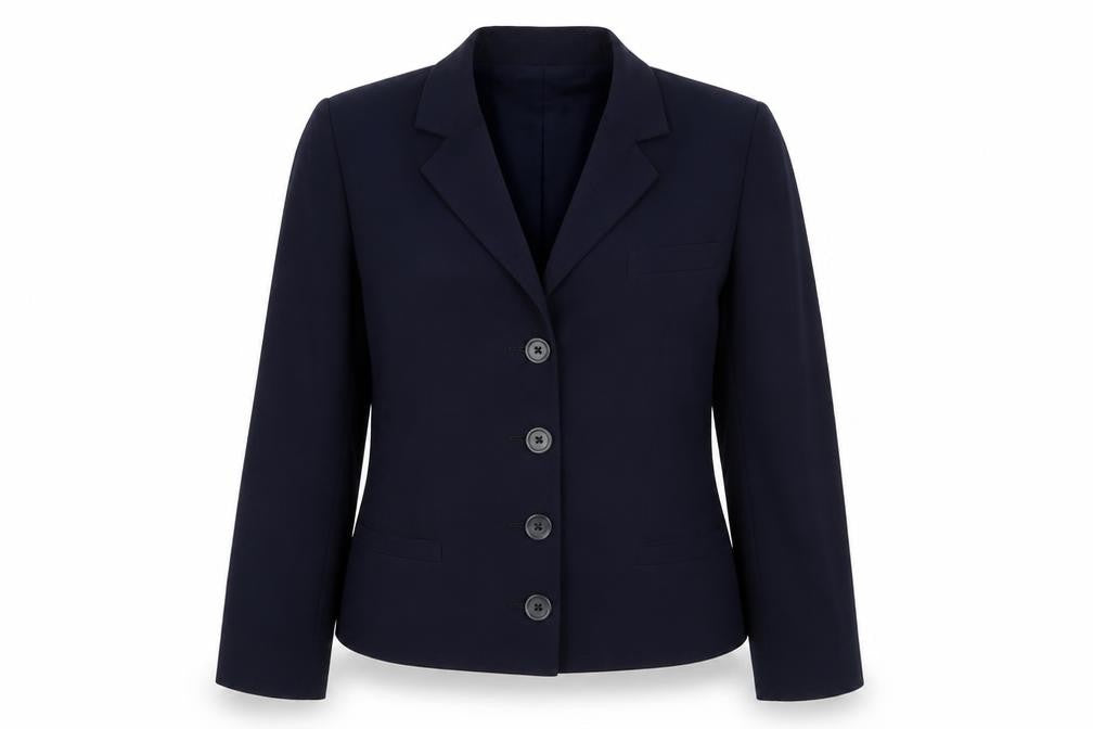 Atelier Image Womens Blue Polyester Jacket Blazer Size 12