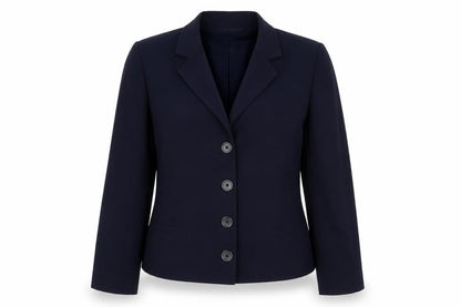 Atelier Image Womens Blue Polyester Jacket Blazer Size 12