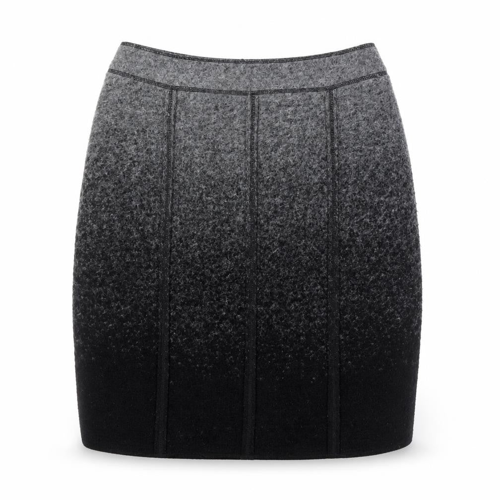 Clements Ribeiro Womens Black Wool A-Line Skirt Size 12 Zip