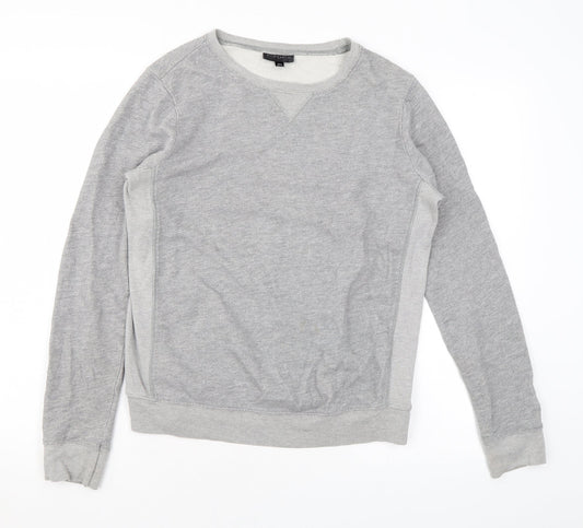 Topshop Womens Grey Cotton Pullover Sweatshirt Size 10 Pullover