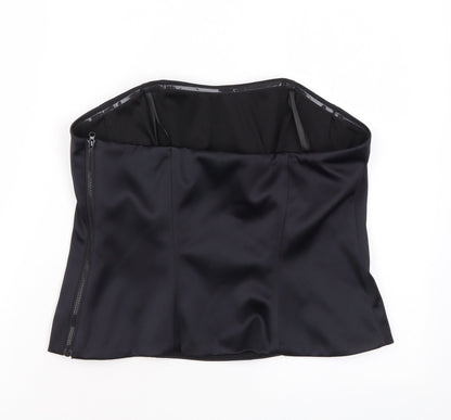 Marks & Spencer Womens Black Polyester Basic Blouse Size 14 Off the Shoulder