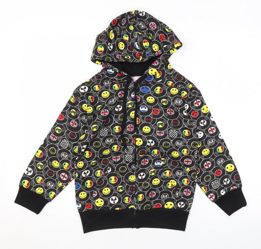 Bubble Boys Multicoloured Geometric Polyester Full Zip Hoodie Size 6 Years Zip