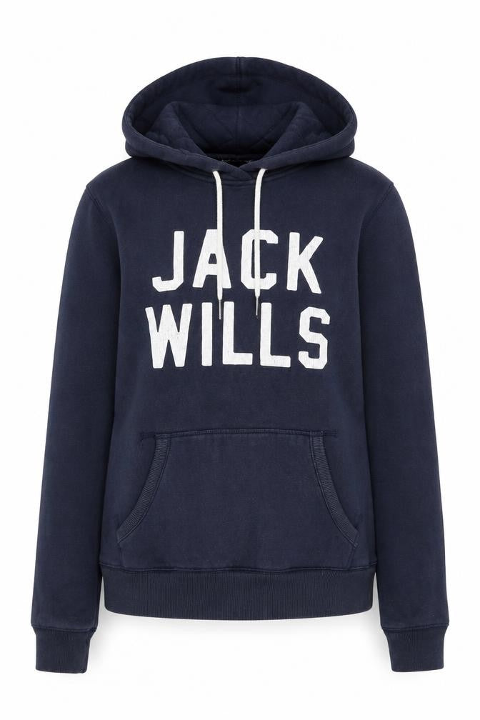 Jack Wills Womens Blue Cotton Pullover Hoodie Size 6 Pullover