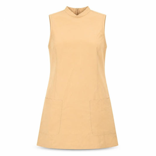AX Paris Womens Orange Polyester Shift Size 12 Round Neck Zip