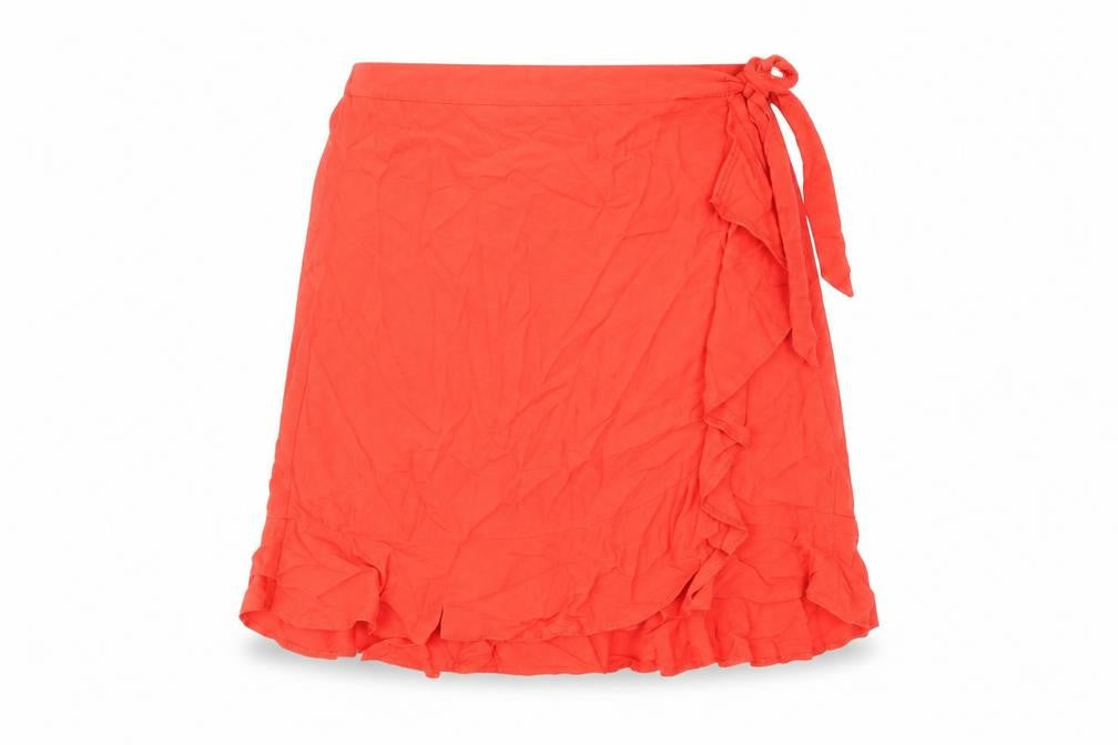 New Look Womens Red Viscose Mini Skirt Size 8 Tie