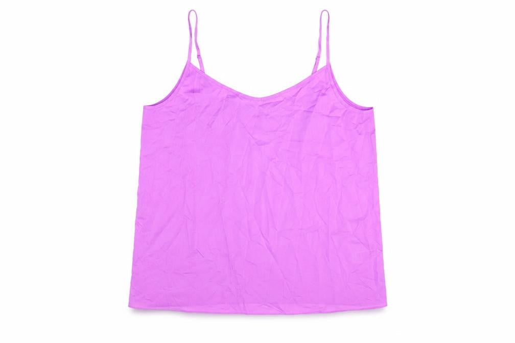 Marks & Spencer Womens Purple Polyester Camisole T-Shirt Size 14 Scoop Neck