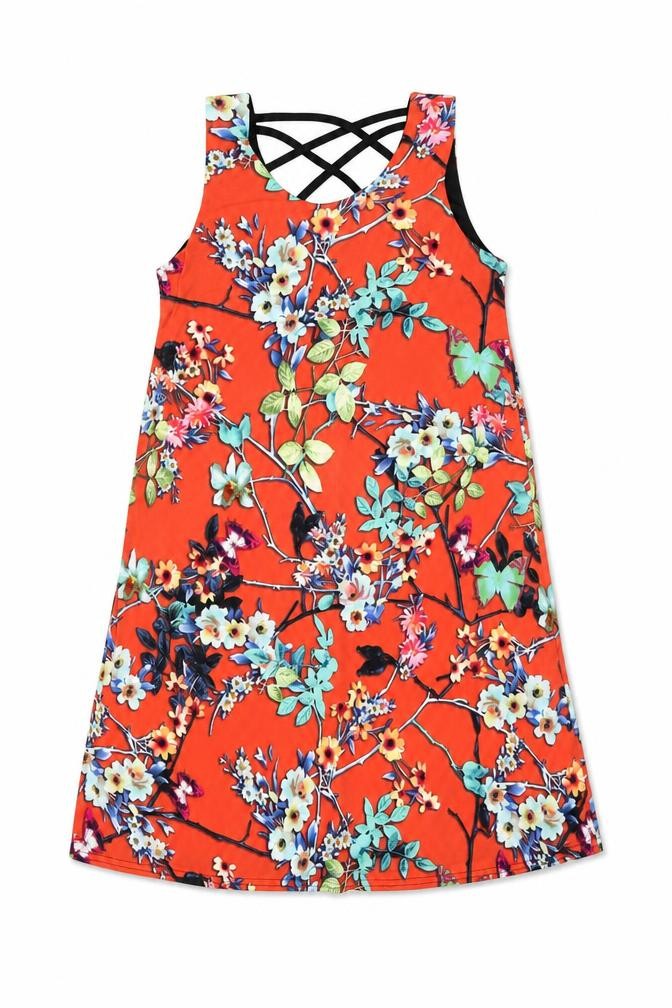 Nicole Collection Womens Red Floral Polyester Shift Size M Round Neck Pullover
