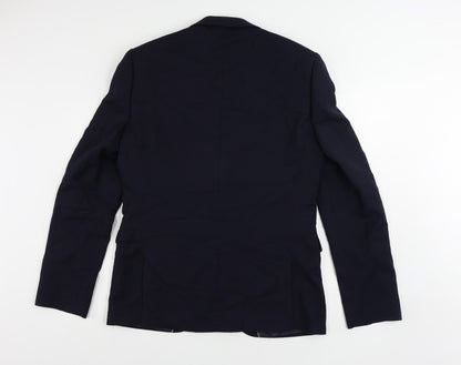 Next Mens Blue Wool Jacket Suit Jacket Size 42 Regular